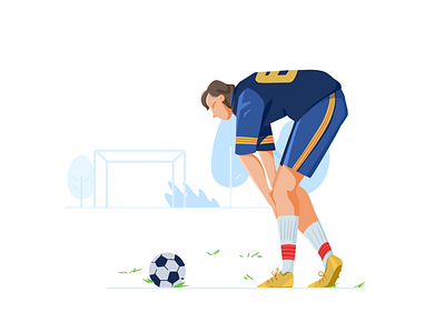 Soccer color daily illustration sketch