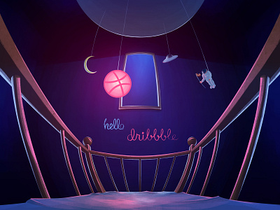 hello dribbble :)) design hello hello dribble illustration painting