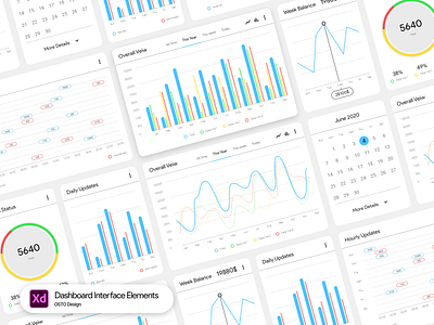 Dashboard Interface Elements - Light Version