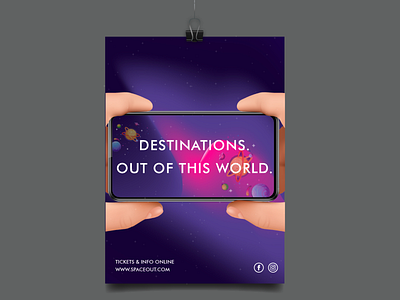 Space travel - poster design graphic design poster vector