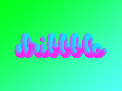 First One 3d colors dribbble gradient logotype neon pink