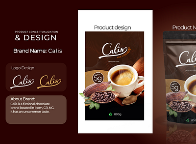 Calis Hot Chocolate branding graphic design