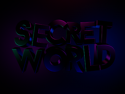 Secret World 3d 80s android app font game ios iphone letters lighting neon typography