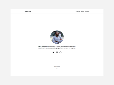 Personal Portfolio minimalistic portfolio website