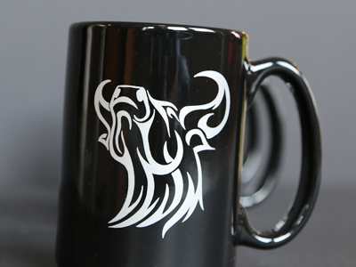 broadhead mug black branding broadhead bull mug