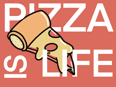Pizza is life colour drawing illustration ipad life pizza procreate stickers