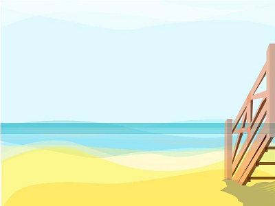 Beach beach holidays illustration