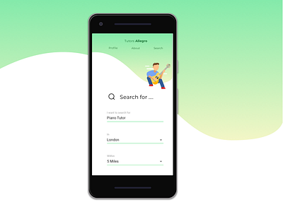 Tutors Allegro Mobile material design mobile search page ui