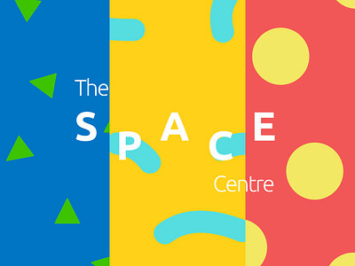 The Space Centre branding colour concept design wordmark