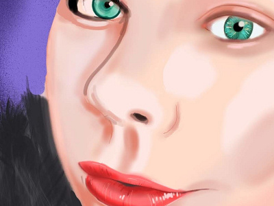 Digital portrait WIP illustration ipad pro procreate