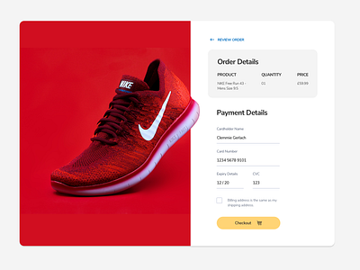 Daily UI 002 - Credit Card Checkout