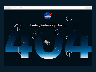 DAILYUI 008 - 404 Page - NASA x Asteroids 404 asteroids colour concept design gaming nasa pixel ui uidaily uidesign uiux
