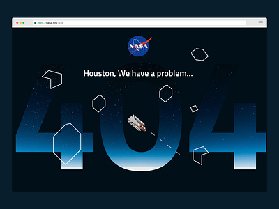 DAILYUI 008 - 404 Page - NASA x Asteroids