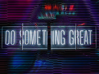 Neon Distortions 1/9 abstract design experiment illustrator photoshop poster typography