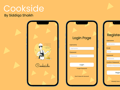 Cookside App design design mobile app ui