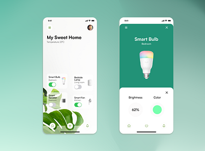 Smart Home Application app application design graphic design home mobile smart smart home ui ux visual visualisation