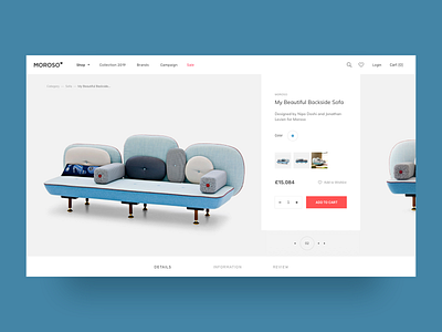 E-commerce Furniture Website e commerce magenta product product page slider store template ui ux