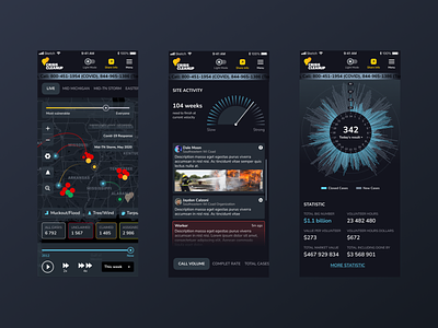 Crisis CleanUp Dashboard | Mobile ui