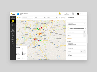 Crisis Map Animation assignment branding chat help interaction map nonprofit phoneagent platform product recovery saas status system task ui ux web website