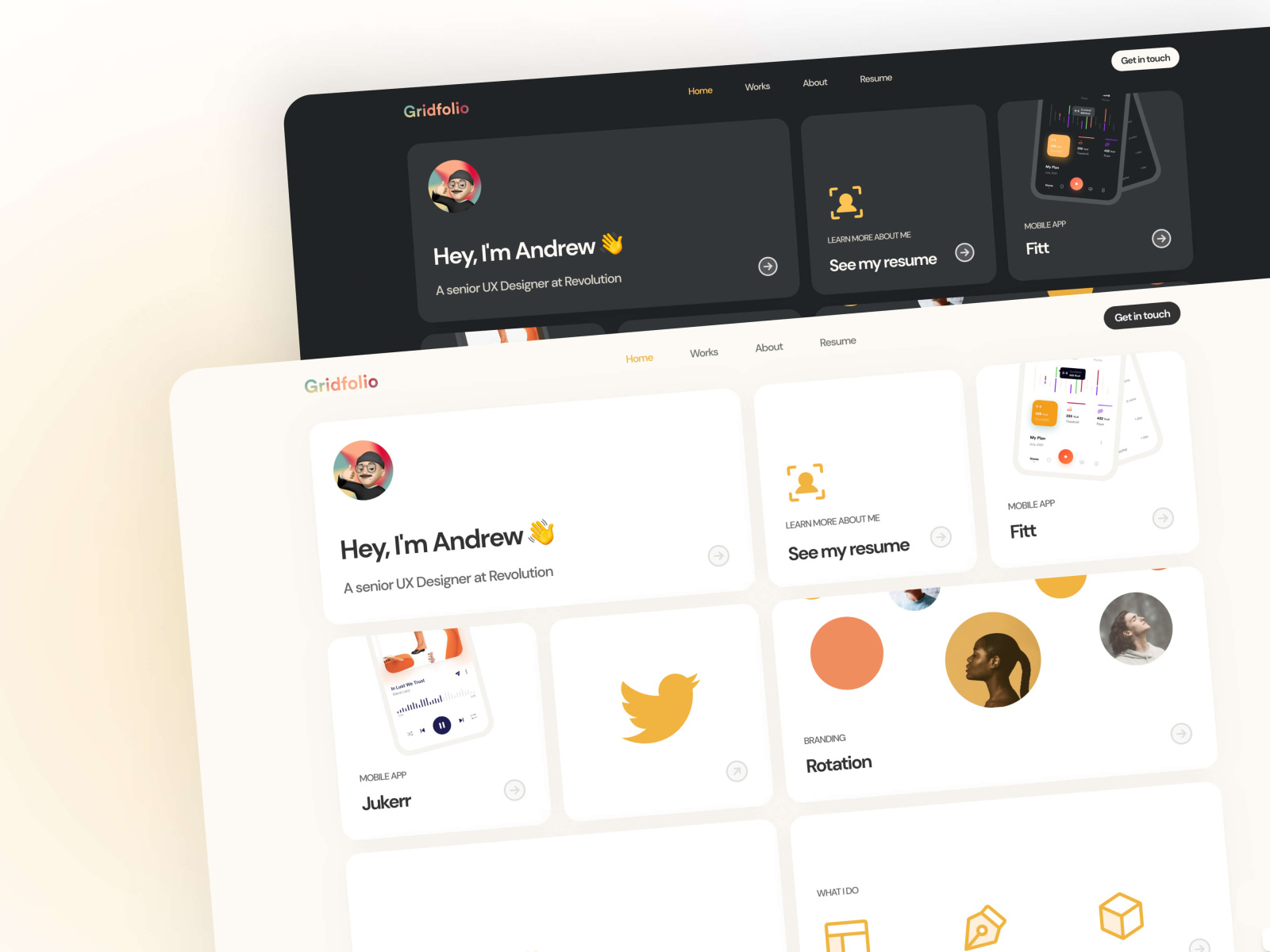 Gridfolio - Personal Portfolio Template for Framer by Matteo Tiscia on ...