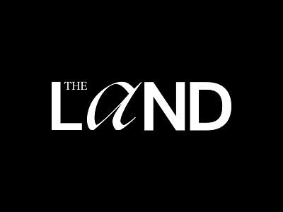 The Land brand branding design logo podcast typography