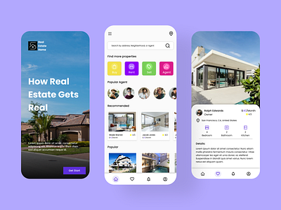 Real Estate Application app app design app development app design appdesign mobileappdesign branding design graphic design illustration logo mobileappdesign ui ux