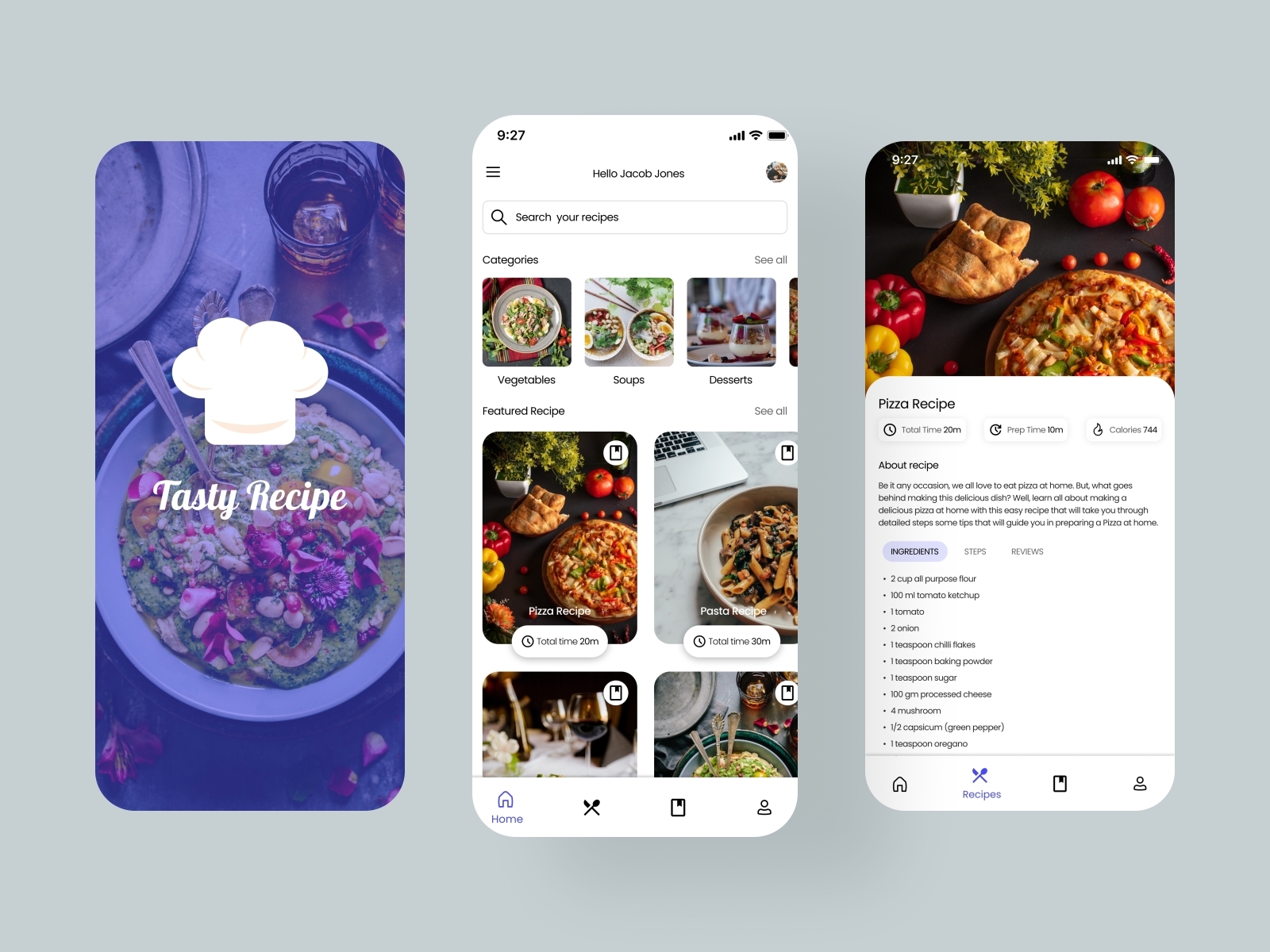 Food Recipe Application by Nautilus Techlabs on Dribbble