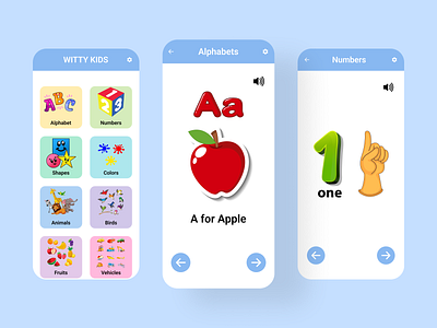 Witty Kids: Kids Education App app app design app development app design appdesign mobileappdesign branding design graphic design illustration logo mobileappdesign ui ux