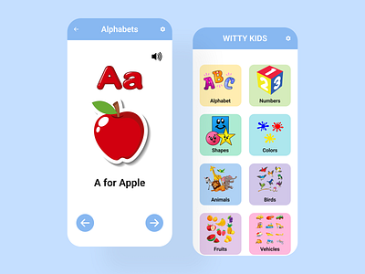 Witty Kids: Kids Education App app app design app development app design appdesign mobileappdesign branding design graphic design illustration logo mobileappdesign ui ux