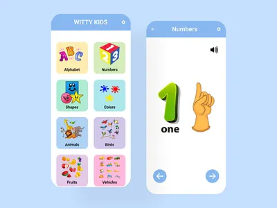 Witty Kids: Kids Education App app app design app development app design appdesign mobileappdesign branding design graphic design illustration logo mobileappdesign ui ux