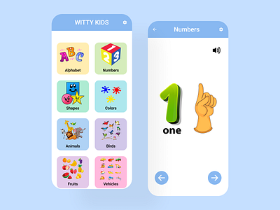 Witty Kids: Kids Education App app app design app development app design appdesign mobileappdesign branding design graphic design illustration logo mobileappdesign ui ux