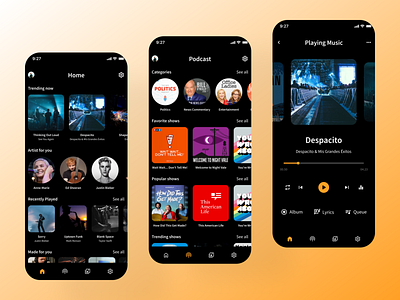 Music Player Application app app design app development app design appdesign mobileappdesign branding design graphic design illustration logo mobileappdesign motion graphics ui ux