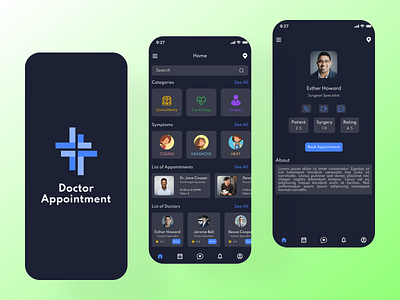 Doctor Appointment Application app appdesign mobileappdesign design graphic design ui ux