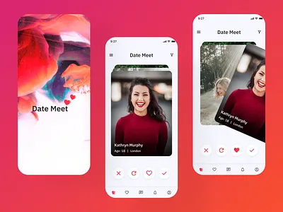 Dating Application app appdesign mobileappdesign design graphic design ui ux