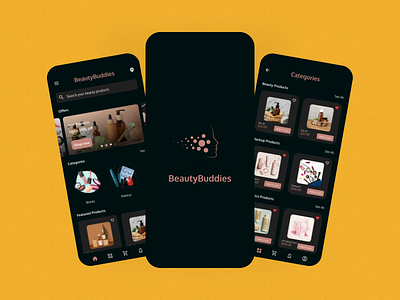 Cosmetics Products App - Beauty Buddies app appdesign mobileappdesign design graphic design ui ux