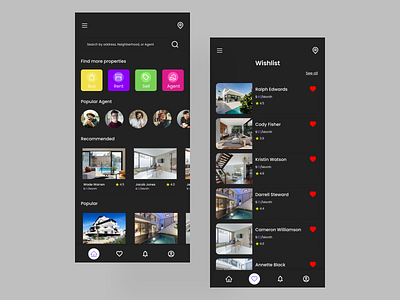 Real Estate Application app appdesign mobileappdesign design graphic design ui ux