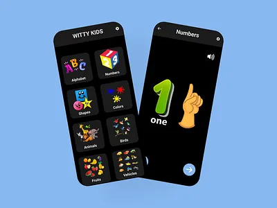 Witty Kids: Kids Education App app app development app design appdesign mobileappdesign branding design graphic design illustration logo ui ux