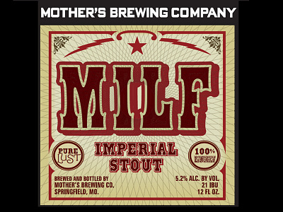 Mbc Milf Label05 beer brewery craft beer packaging typography