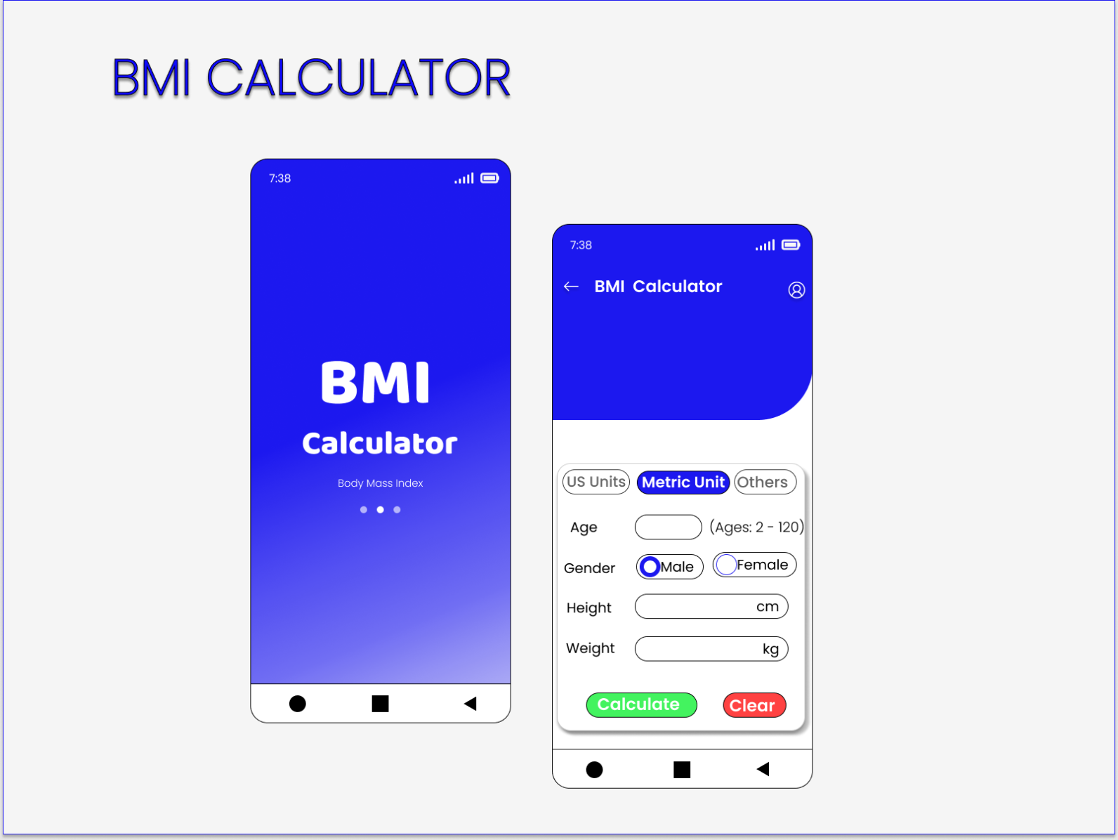 BMI Calculator. by Gunasekaran M on Dribbble