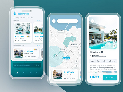 BookingVilla - Local Real Estate App airbnb bookingvilla branding mobile app real estate ui ux