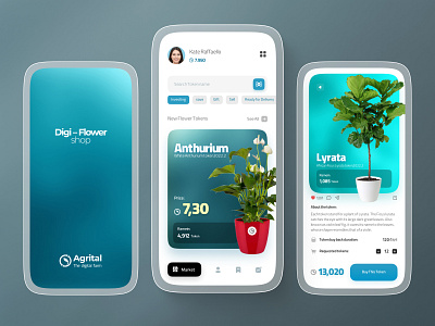Agrital – The Digital Farm agrital app crypto flowershop investing market token ui ux