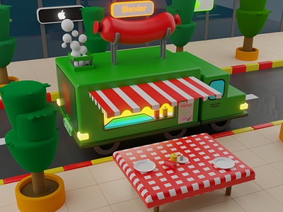 3D food truck