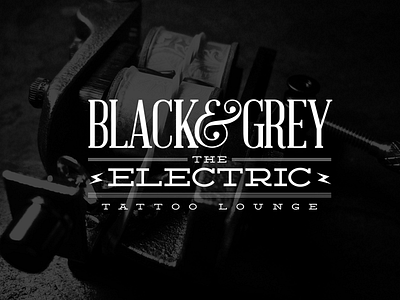 Black & Grey ampersand black studio tattoo typography white