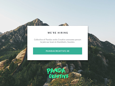 Hiring @ Panda Creative creative hiring job panda stockholm sweden