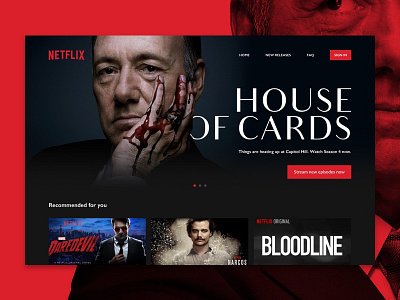 Daily UI - 003 - Landing Page 003 daily dailyui landing netflix page ui