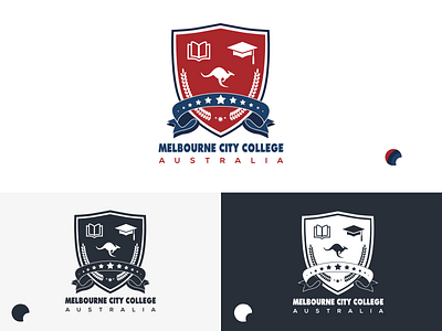MCCA | Logo concept for Melbourne City College Australia australia book city college kangaroo logo melbourne scholar star vector