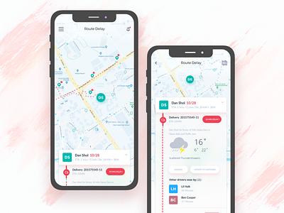 Mobile app concept for Delivery Executive app connect delivery delivery status delivery truck design executive location react real time red supervisor truck ui user friendly ux web application
