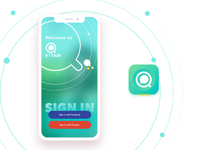 1Tam | App icon & Login Screen concept app connect design express hearts icon individuals like minded opinions pink profile social app ui users ux videos vlogging world