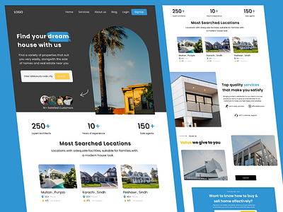 Real Estate Landing page challenge design dribble figma graphic design landingpage photoshop shot ui ui design uides uidesign uiux websitedesign