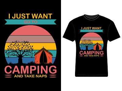 Camping T-shirt Design camping t shirt design design graphic design illustration logo t shirt t shirt design